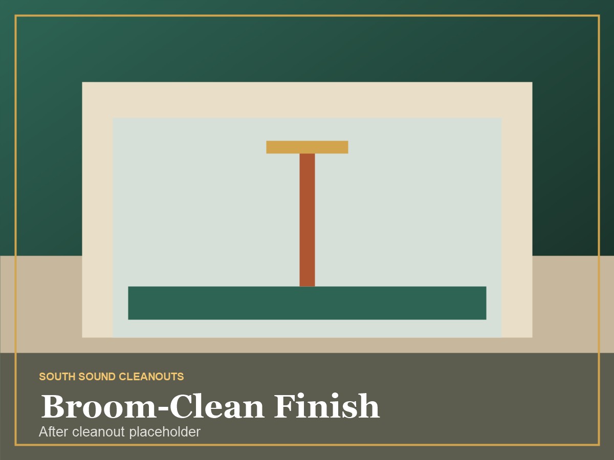 Broom-clean garage after cleanout