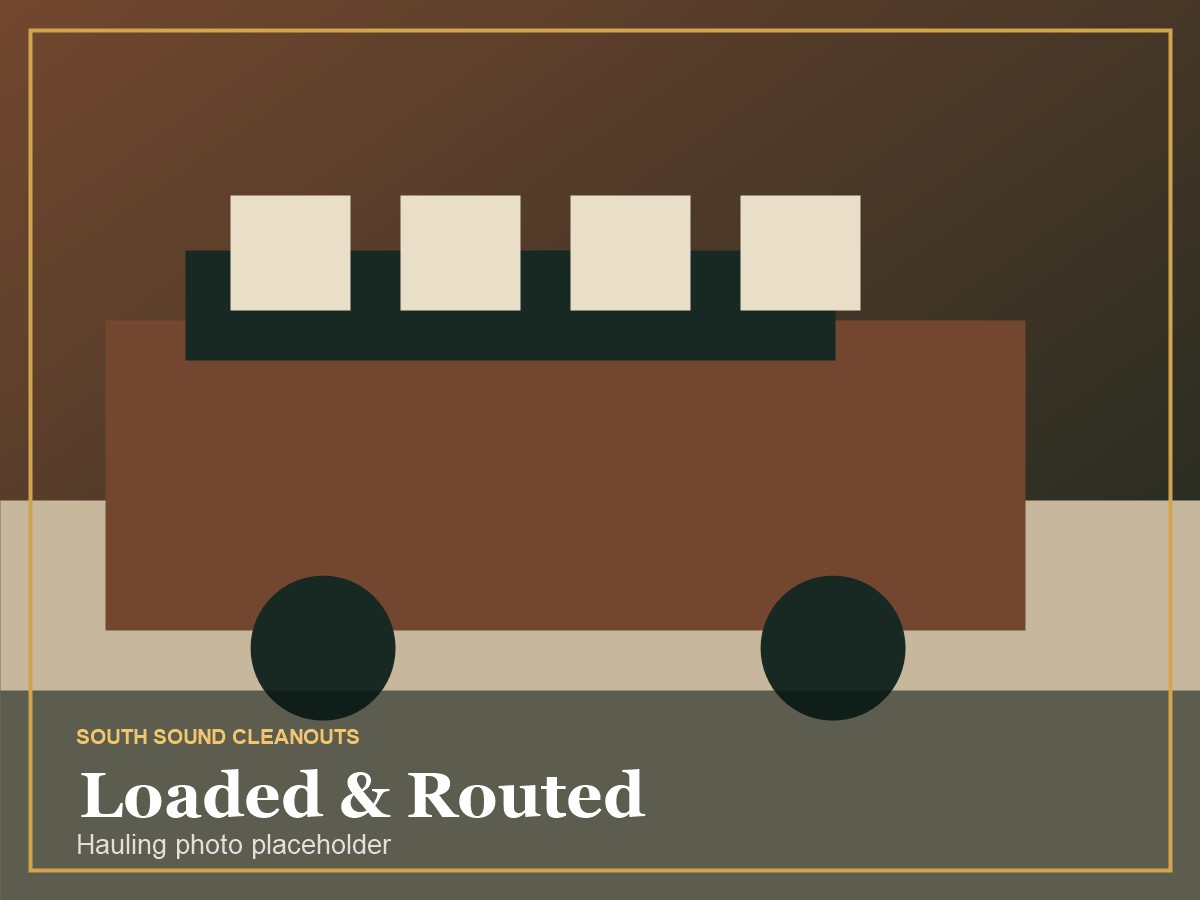 Trailer loaded for cleanout hauling